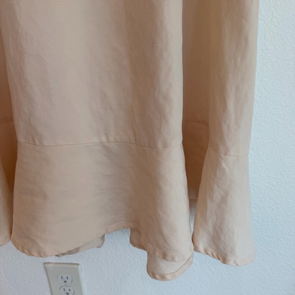 Hatch Maternity linen Dress Tisha Ruffle Hem Midi Dress Small (2-4) Ivory cream - Picture 10 of 10
